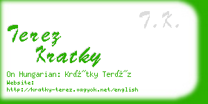 terez kratky business card